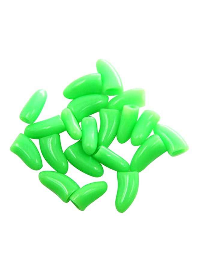 بلولانز طقم أظافر صناعية بطبعة كلب وقط مكون من 20 قطعة أخضر Large