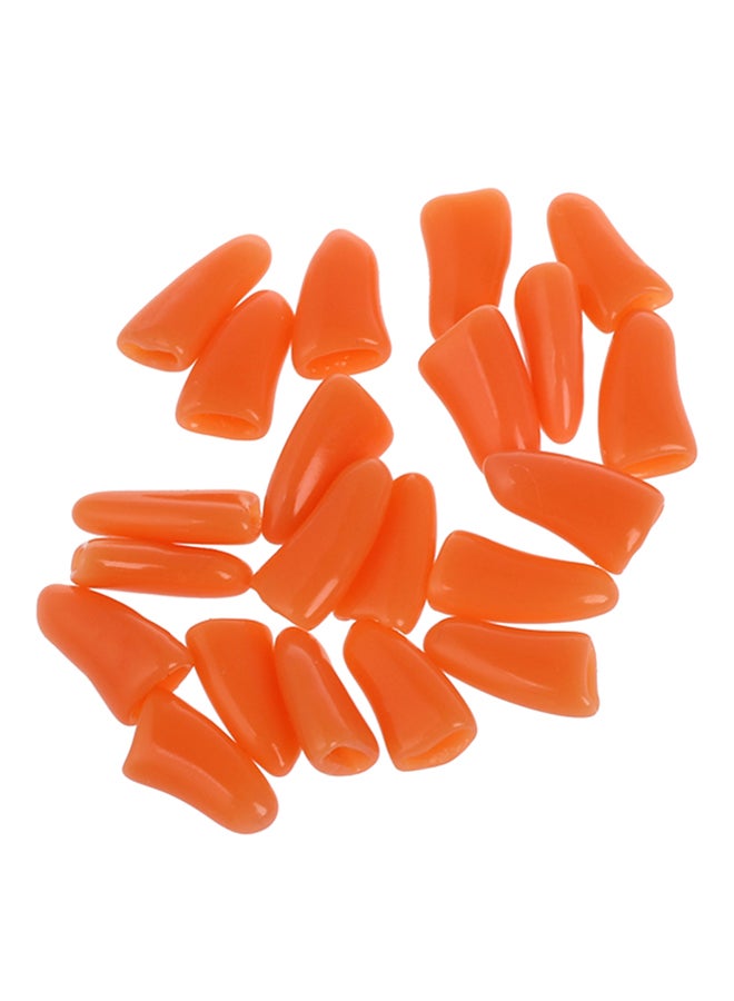 بلولانز طقم أظافر صناعية بطبعة كلب وقط مكون من 20 قطعة برتقالي Large