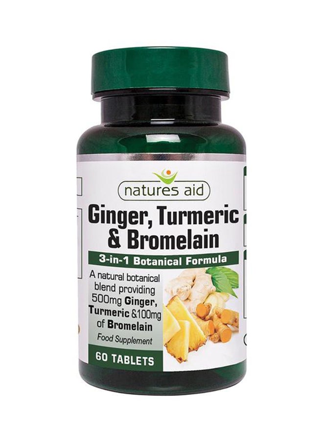 3-In-1 Botanical Ginger Turmeric And Bromelain Formula