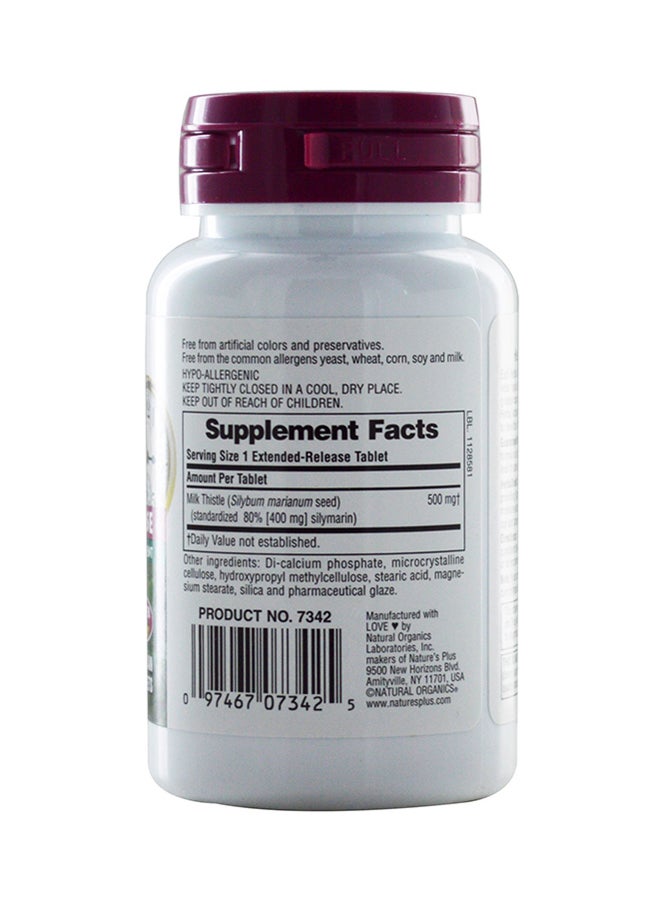 Natures Plus Herbal Actives Milk Thistle Silymarin - Image 2
