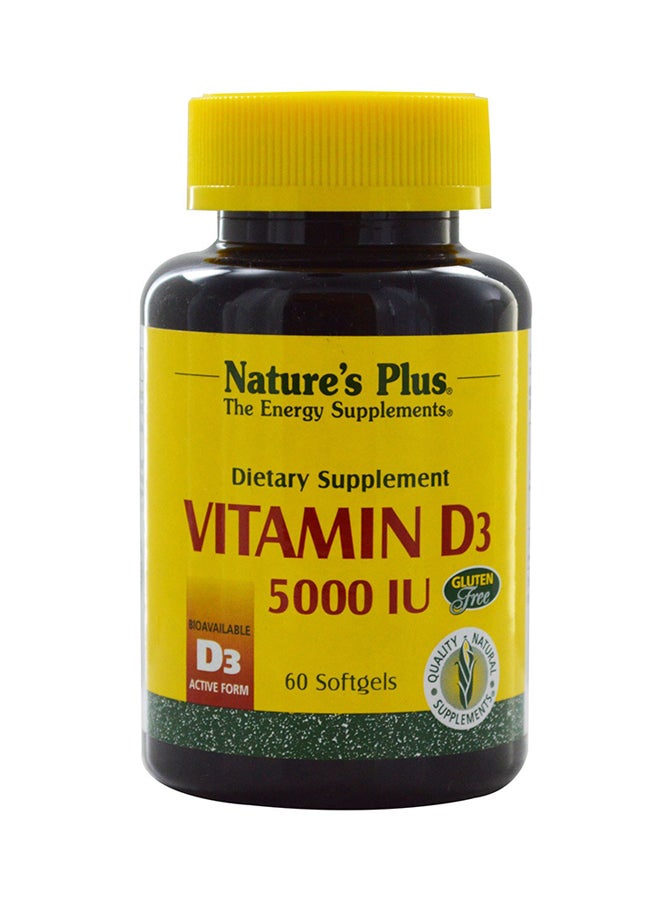 Natures Plus Dietary Supplement Vitamin D3 5000 IU - Image 1
