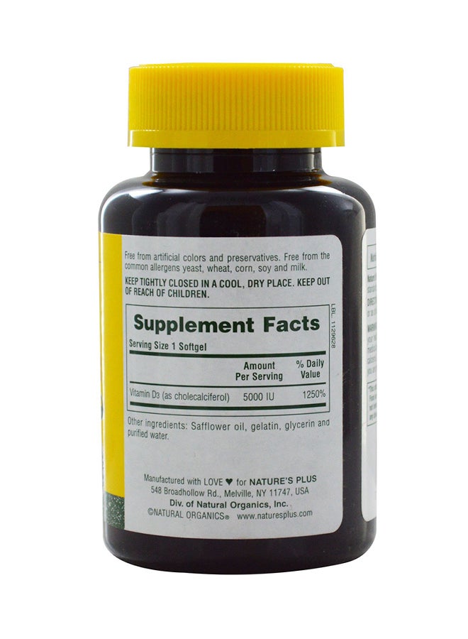 Natures Plus Dietary Supplement Vitamin D3 5000 IU - Image 2