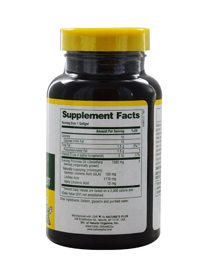 Natures Plus Ultra EPO 1500 Evening Primrose Oil Supplement - 60 Softgels - Image 2