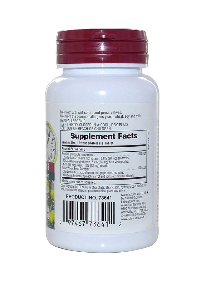 Natures Plus Herbal Actives Rhodiola Extended Release - 30 Tablets - Image 2