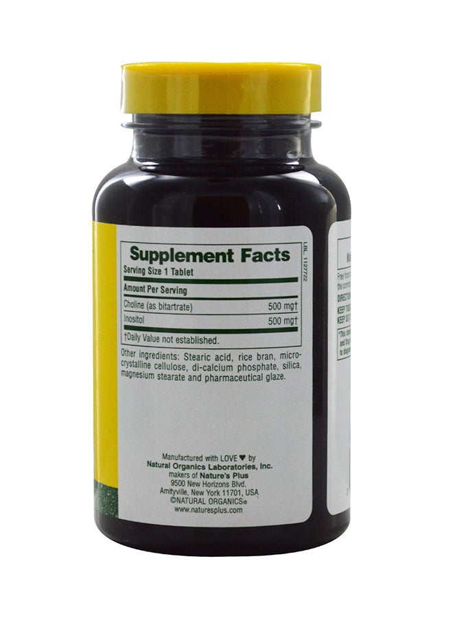 Natures Plus Choline And Inositol - 60 Tablets - Image 2