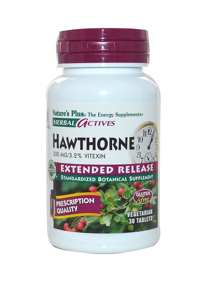 Natures Plus Herbal Actives Hawthorne Extended Release - 30 Tablets - Image 1