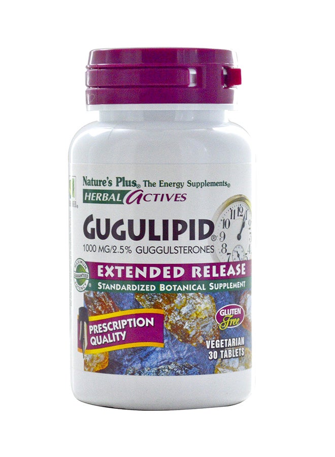 Natures Plus Gugulipid Extended Release - 30 Veggie Tabs 1,000 mg
