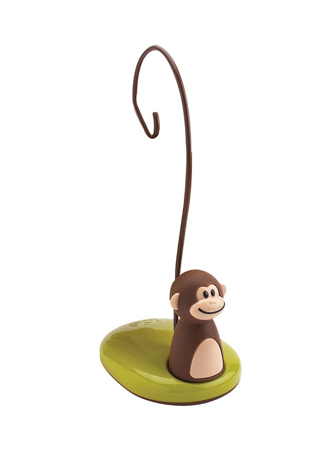 Monkey Shaped Banana Holder Brown/Green/Yellow 6x5x12inch - v1528310430/N15032601A_1