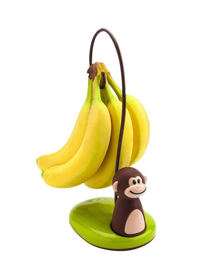 Monkey Shaped Banana Holder Brown/Green/Yellow 6x5x12inch - v1528310431/N15032601A_2