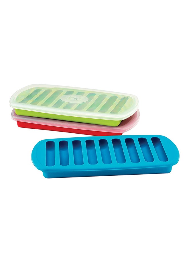 joie Ice Stick Silicone Tray In Assorted Colours Red/Green/Blue 3inch - Image 1