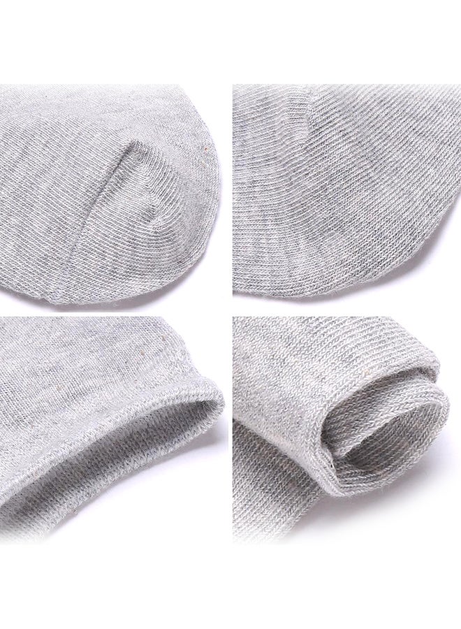 جوارب متوسطة الطول تمنع الانزلاق وتصل إلى الساق أبيض/كحلي - Image 3