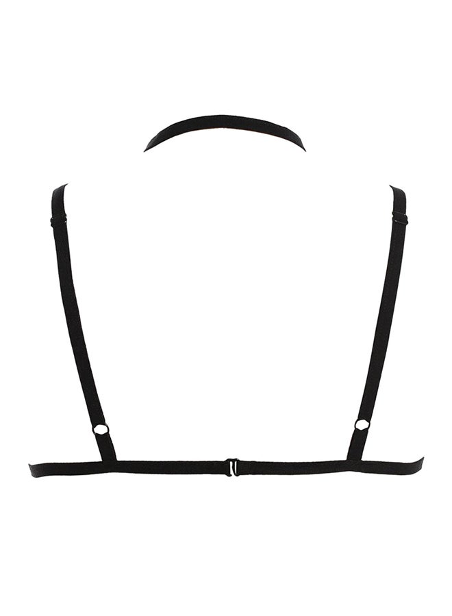 Halter Hollow Out Unlined Bandage Black  - Image 2
