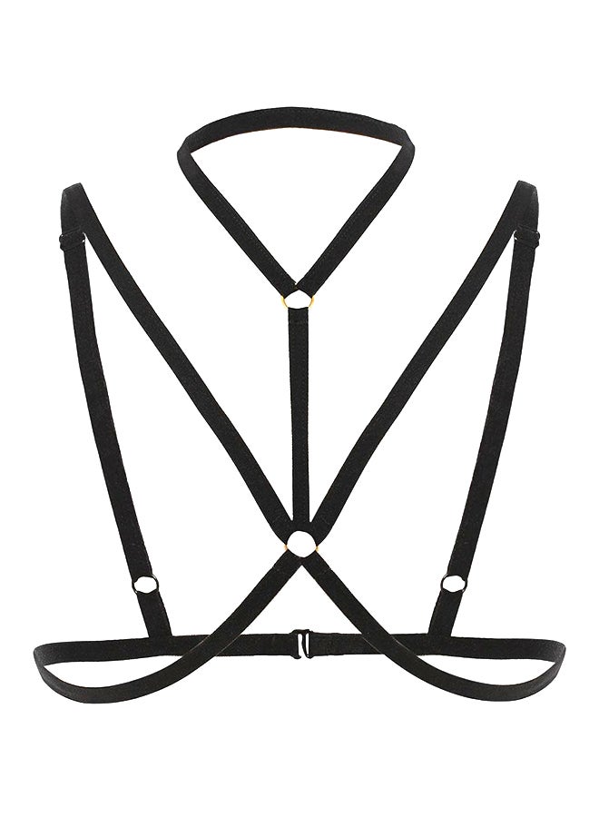 Halter Hollow Out Unlined Bandage Black  - Image 1