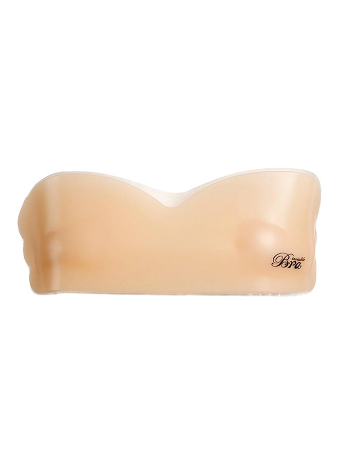 Woman Self Adhesive Butterfly Wing Silicone Invisible Bra Pink 