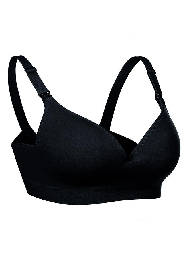 Adjustable Strap Nursing Maternity Bra Black  - Image 3