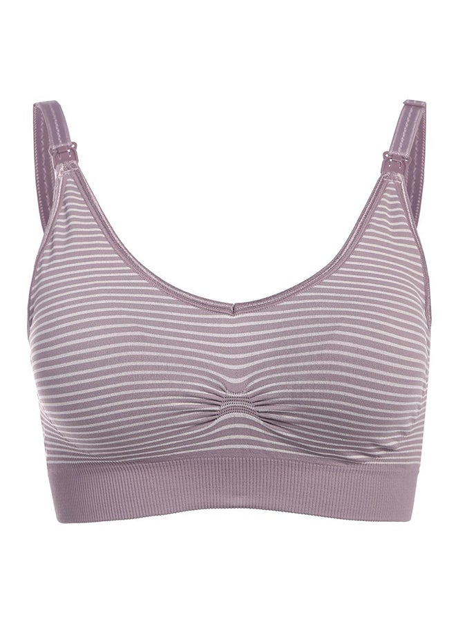 Adjustable Strap Nursing Maternity Bra Purple  - Image 1