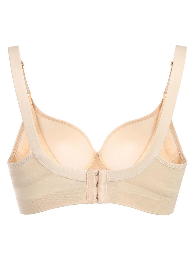Adjustable Strap Nursing Maternity Bra Beige  - Image 2