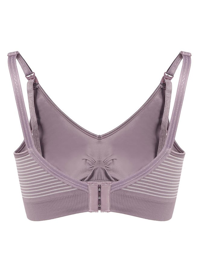 Adjustable Strap Nursing Maternity Bra Purple  - Image 2