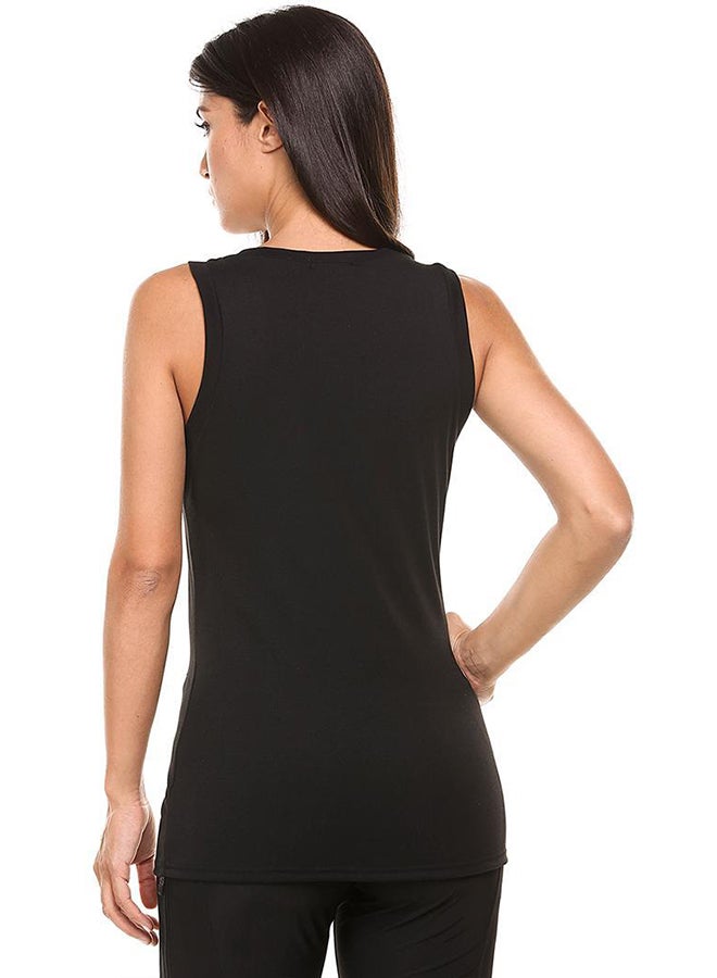 Casual Yoga Gym Sports Activewear Vest Black  - Image 2