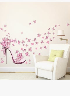 HOMEYAN Polyvinyl Chloride High Heels Shoes Butterfly Wall Sticker Pink 45x60centimeter  - Image 3