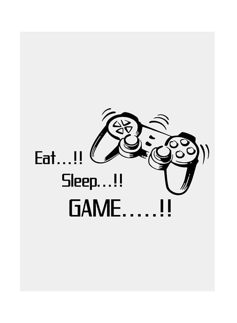 Gamepad Design Wall Sticker Black 86x53centimeter
