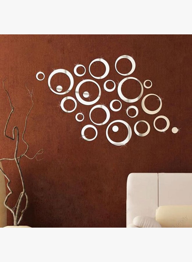 HOMEYAN - Mirror Design Wall Adhesive Silver 60x90centimeter - Image 1