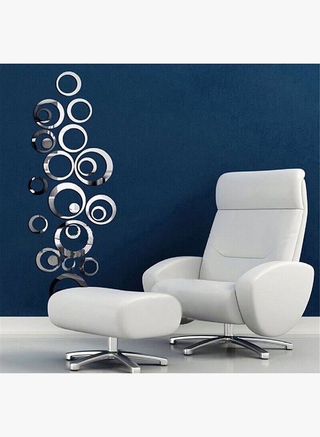 HOMEYAN - Mirror Design Wall Adhesive Silver 60x90centimeter - Image 1