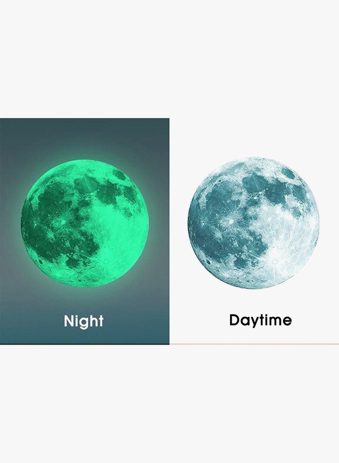 HOMEYAN - Luminous Moon Glow Wall Sticker Green 30x30centimeter - Image 1