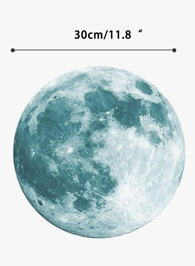 HOMEYAN - Luminous Moon Glow Wall Sticker Green 30x30centimeter - Image 1