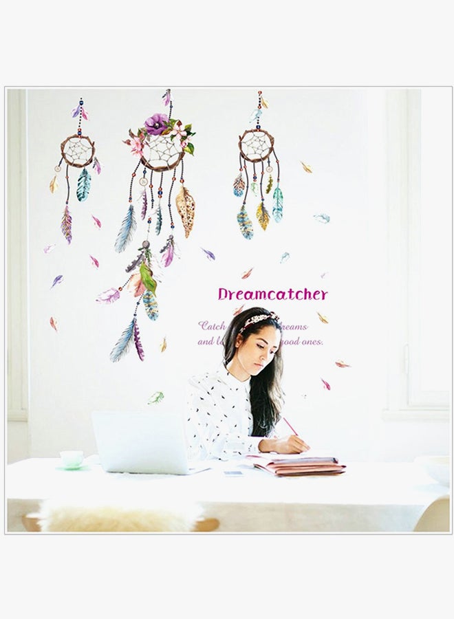 HOMEYAN - Colourful Feather Wall Sticker Multicolour 60x90centimeter - Image 1