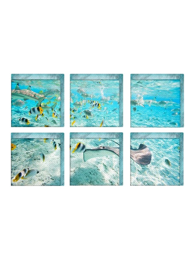 HOMEYAN - 3D Bathtub Anti-Slip Self Adhesive Sticker Blue/Yellow/Black 15x15x6centimeter - Image 1