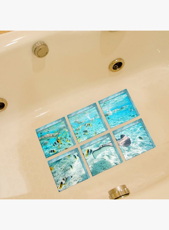 3D Bathtub Anti-Slip Self Adhesive Sticker Blue/Yellow/Black 15x15x6centimeter - v1528372573/N14963175A_4