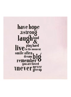 كياوكاي ملصق جداري مكتوب عليه Have Hope Be Strong أسود 60x100Ø³Ù†ØªÙŠÙ…ØªØ±  - Image 1