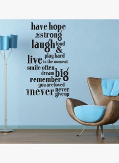 كياوكاي ملصق جداري مكتوب عليه Have Hope Be Strong أسود 60x100Ø³Ù†ØªÙŠÙ…ØªØ±  - Image 2