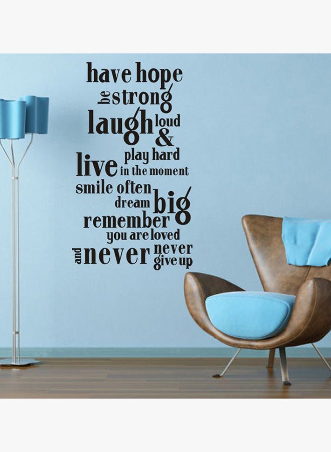 كياوكاي ملصق جداري مكتوب عليه Have Hope Be Strong أسود 60x100Ø³Ù†ØªÙŠÙ…ØªØ± - Image 2