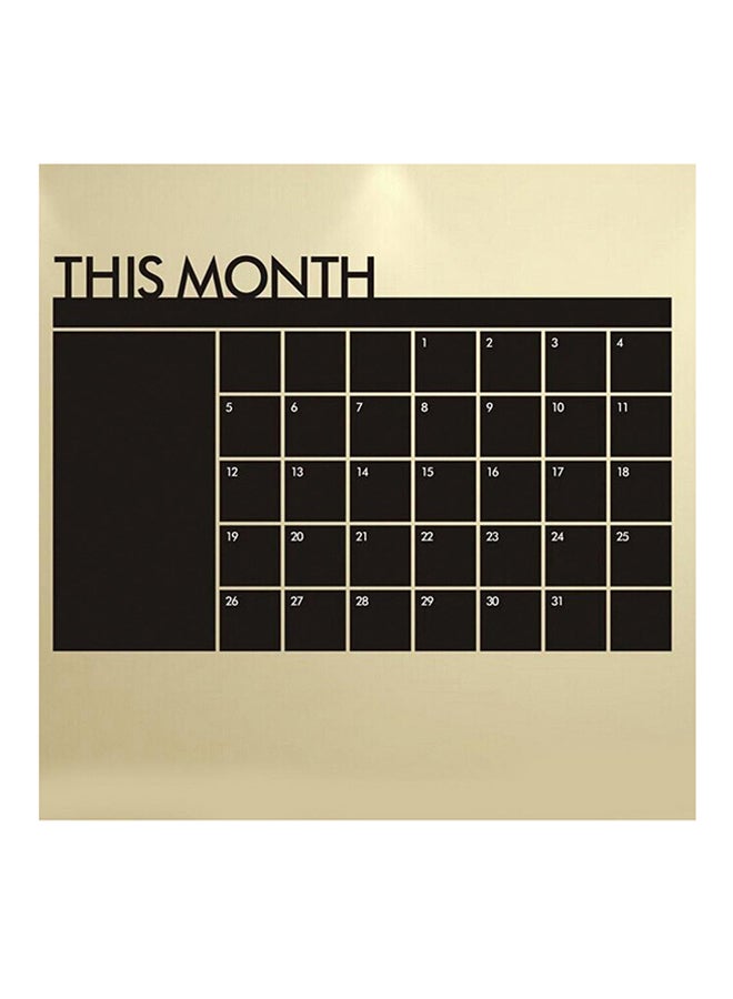 QiaoKai This Month Calendar Design Wall Sticker Black 60x90cm  - Image 1