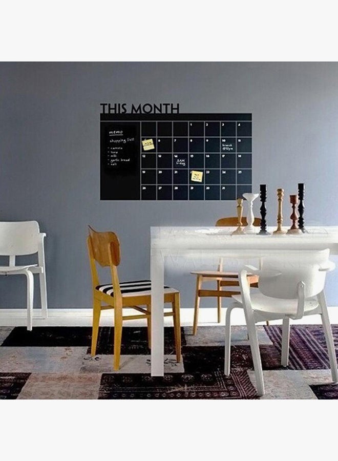 QiaoKai This Month Calendar Design Wall Sticker Black 60x90cm  - Image 2