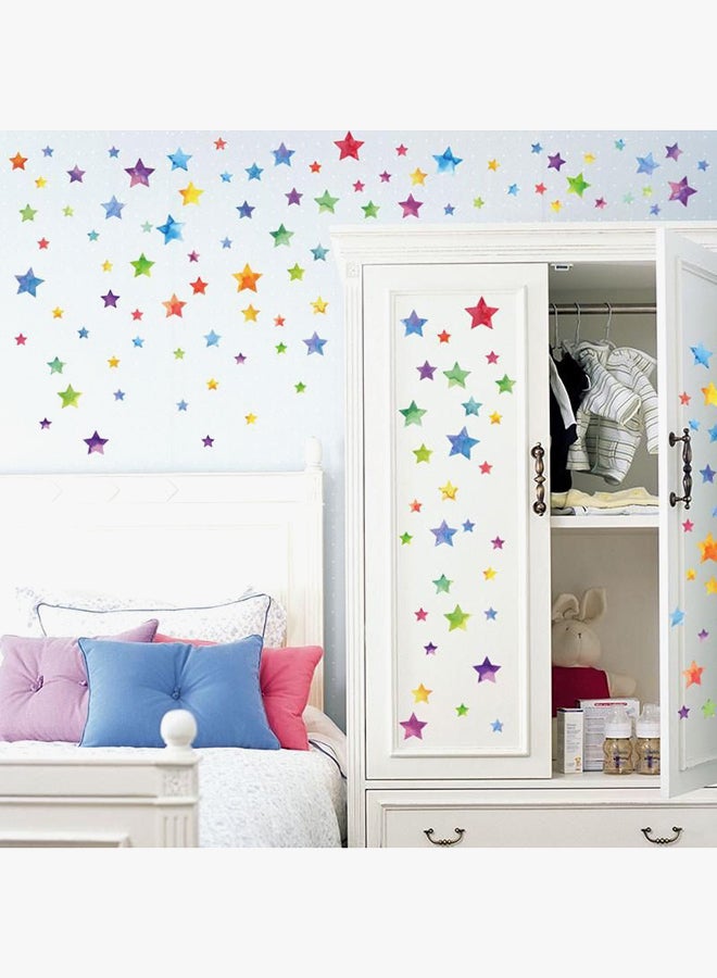 QiaoKai Star Shaped Wall Sticker Red/Green/Blue 50x45centimeter  - Image 2