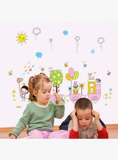 كياوكاي ملصقات حائط بطباعة قطار كرتون متعدد الألوان 50x70سم  - Image 3