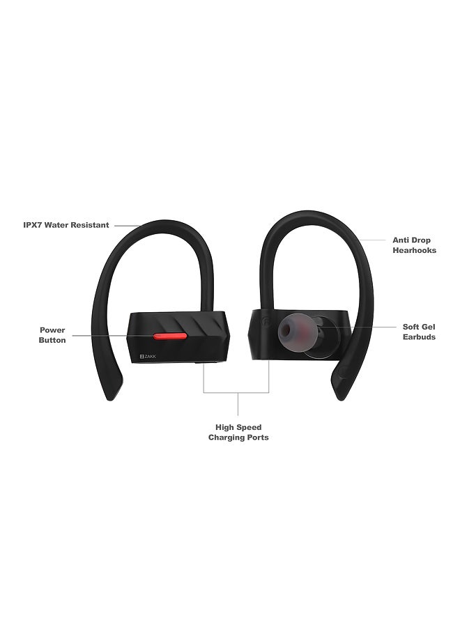 ZAKK Twins True Wireless In-Ear Earphones Black  - Image 4