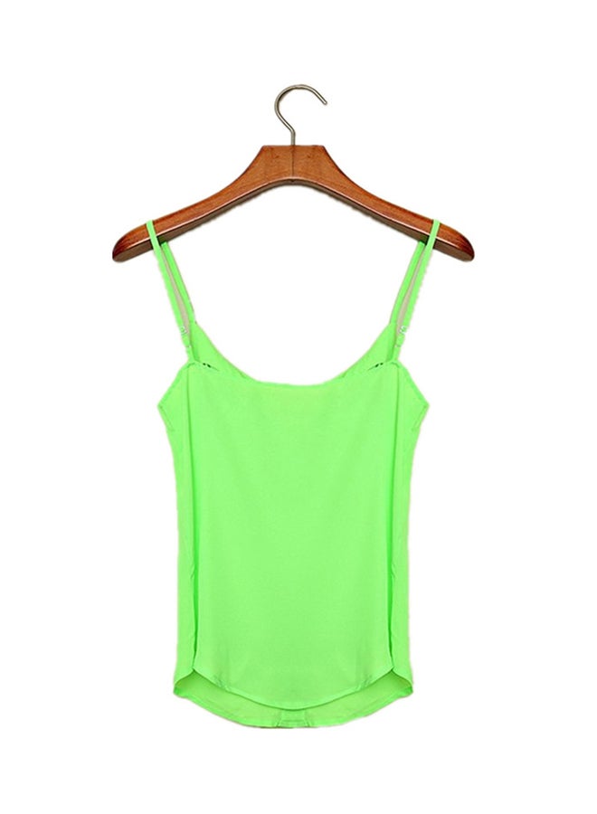 ALEOBONWAY - V Neck Candy Spaghetti Blouse Green - Image 1