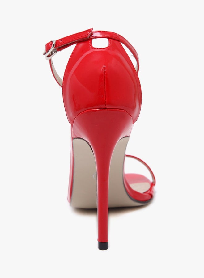 Ankle strap High Heels Sandals Red  - Image 2