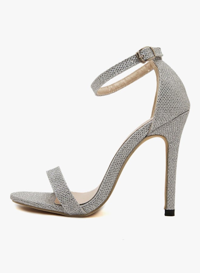 Generic - Ankle strap High Heels Sandals Silver - Image 1