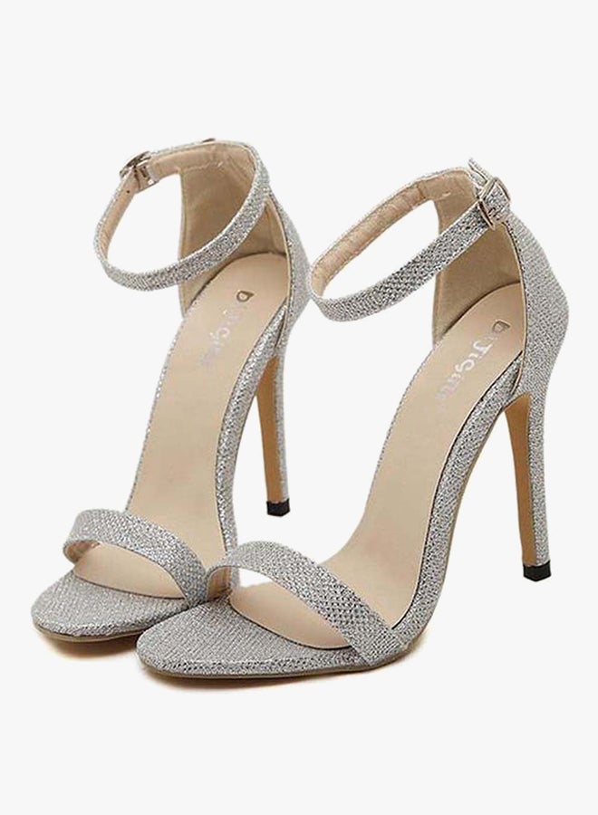 Generic - Ankle strap High Heels Sandals Silver - Image 1