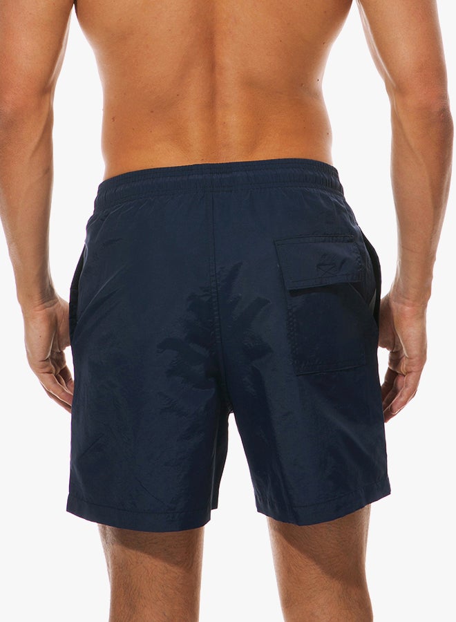 إسكاتش شورت أنيق للشاطئ بجيوب أزرق داكن - Image 2