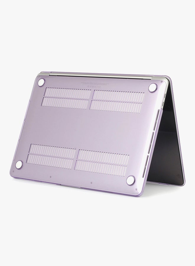 ترامكس غطاء حماية شفاف لامع لأجهزة أبل ماك بوك إير 13 بوصة أرجواني - Image 2