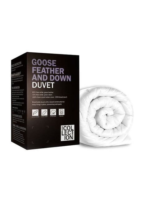 The Collection 4.5 Tog Goose Feather And Down Duvet White Double