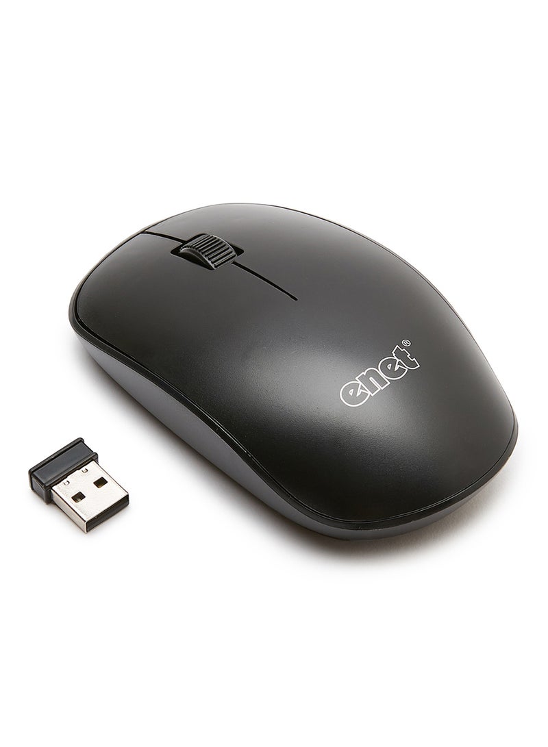 Enet Wireless Optical Mouse Black  - Image 1