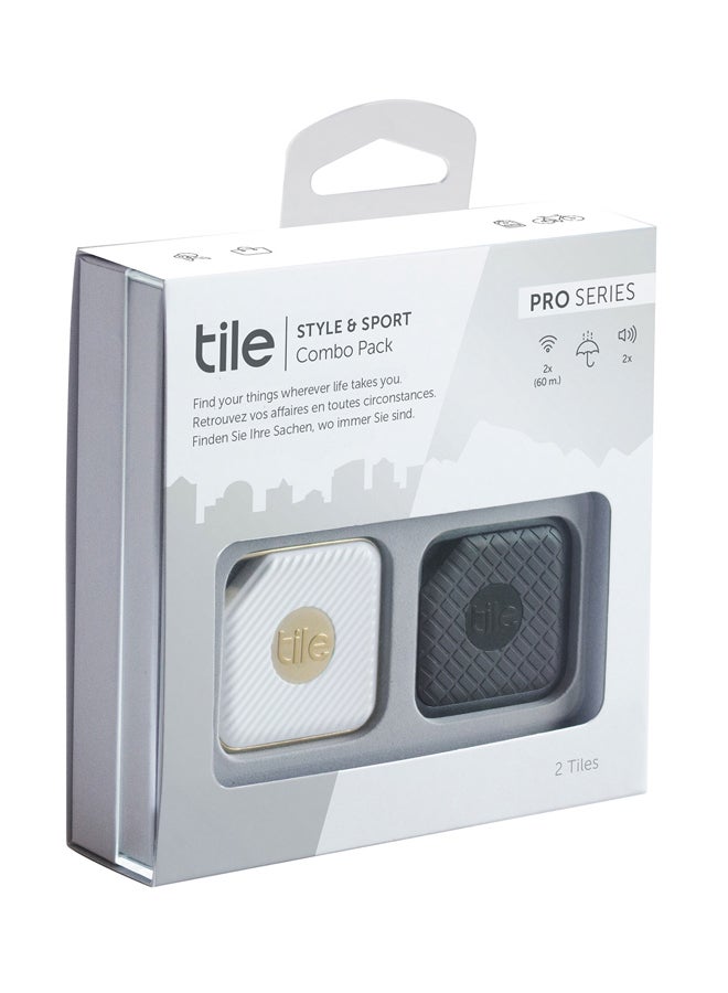tile - Set Of 2-Piece Pro Sport Phone Finder White/Black/Gold - Image 1