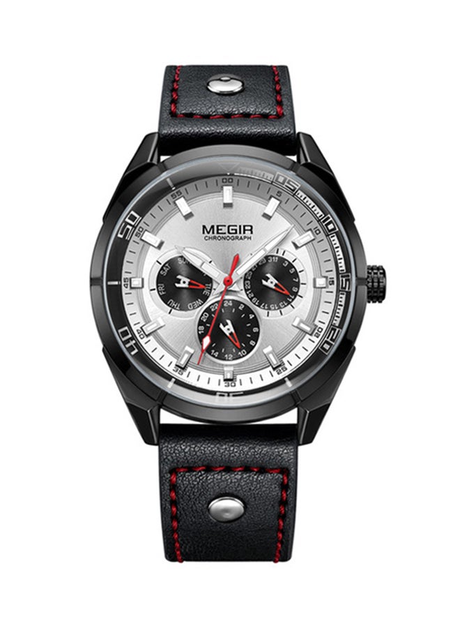 MEGIR Men's Leather Analog Watch 2072G